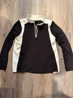 Belyn Key Black and Cream Half-Zip Men's Sweater